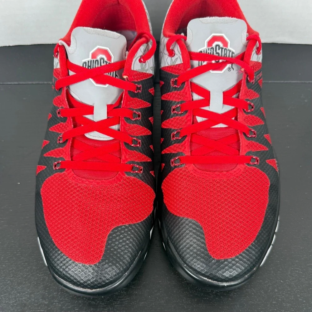 Nike Mens Size 10 Ohio State Buckeyes Free Trainer 5.0 V6 Shoes 723939-006